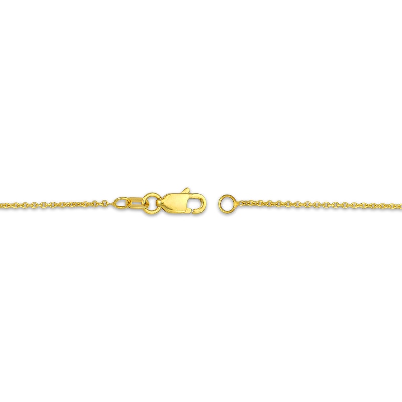 Main Image 3 of Paperclip & Oval Link Station Chain Necklace 14K Yellow Gold 36&quot;