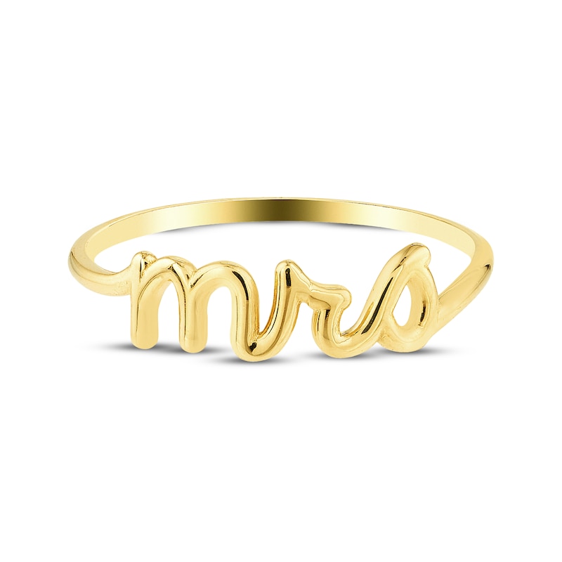 Main Image 3 of &quot;Mrs.&quot; Fashion Ring 14K Yellow Gold