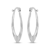 Thumbnail Image 2 of Oval Hoop Earrings Sterling Silver