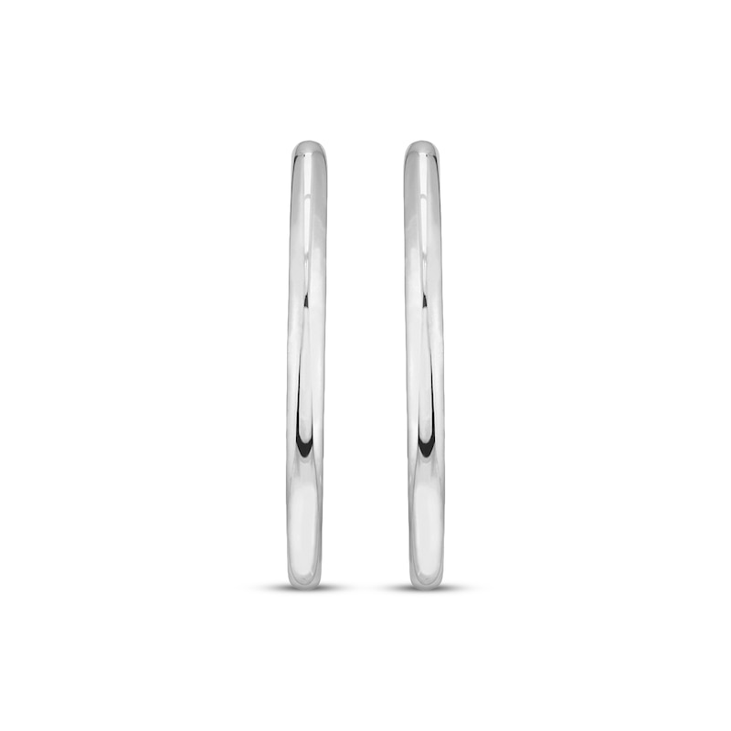 Main Image 3 of Tube Hoop Earrings Sterling Silver 60mm