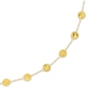 Thumbnail Image 2 of Hammered Disc Station Chain Necklace 14K Yellow Gold 36&quot;