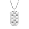 Thumbnail Image 1 of Men's Textured Dog Tag Necklace Stainless Steel 24&quot;