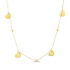 Thumbnail Image 1 of &quot;Mama&quot; Heart Dangle Bead Station Chain Necklace 14K Yellow Gold 18&quot;