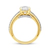 Thumbnail Image 3 of Threads of Love Oval-Cut Lab-Grown Diamond Engagement Ring 3 ct tw 14K Yellow Gold