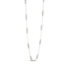 Thumbnail Image 2 of Cultured Pearl Trio Station Chain Necklace 10K Yellow Gold 18&quot;