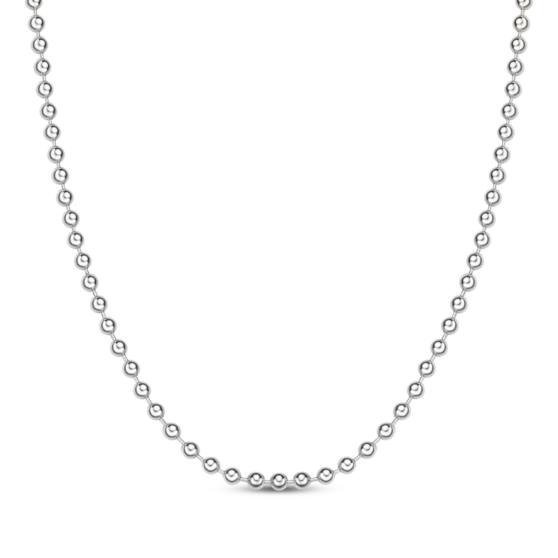 Main Image 1 of Bead Chain Necklace 4mm Stainless Steel 22&quot;