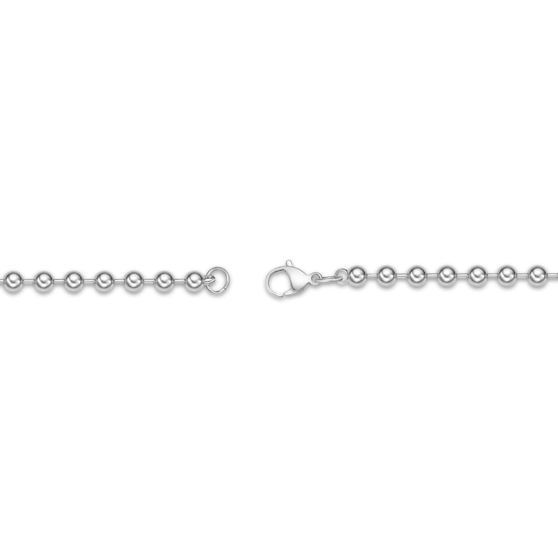 Main Image 3 of Bead Chain Necklace 4mm Stainless Steel 22&quot;