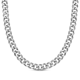 Solid Curb Chain Necklace 11mm Stainless Steel 20&quot;