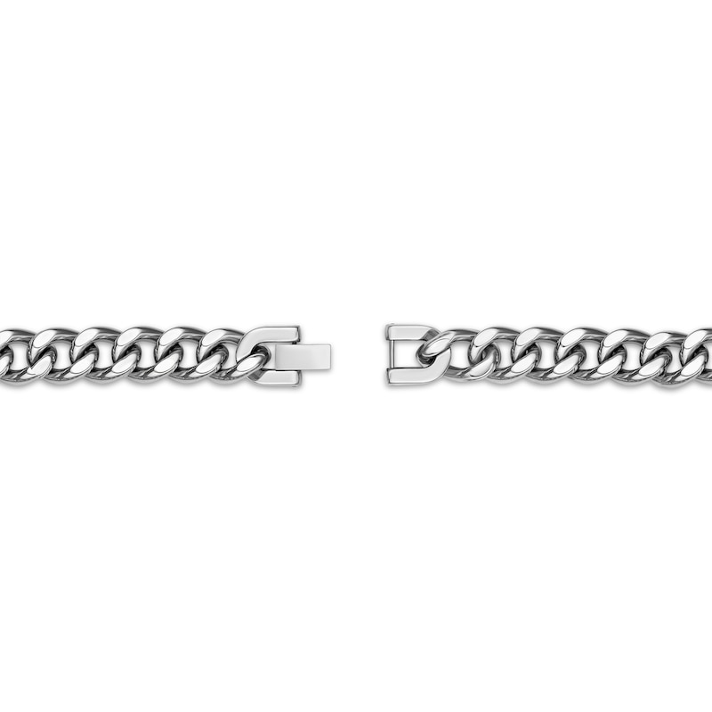 Solid Curb Chain Necklace 11mm Stainless Steel 24"