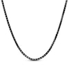 Thumbnail Image 1 of Solid Wheat Chain Necklace 3mm Black Ion-Plated Stainless Steel 20&quot;