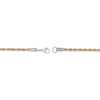 Thumbnail Image 3 of Solid Rope Chain Necklace 3mm Yellow & White Ion-Plated Stainless Steel 20&quot;