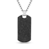 Thumbnail Image 1 of Men's Black Carbon Fiber Dog Tag Necklace Stainless Steel 24&quot;