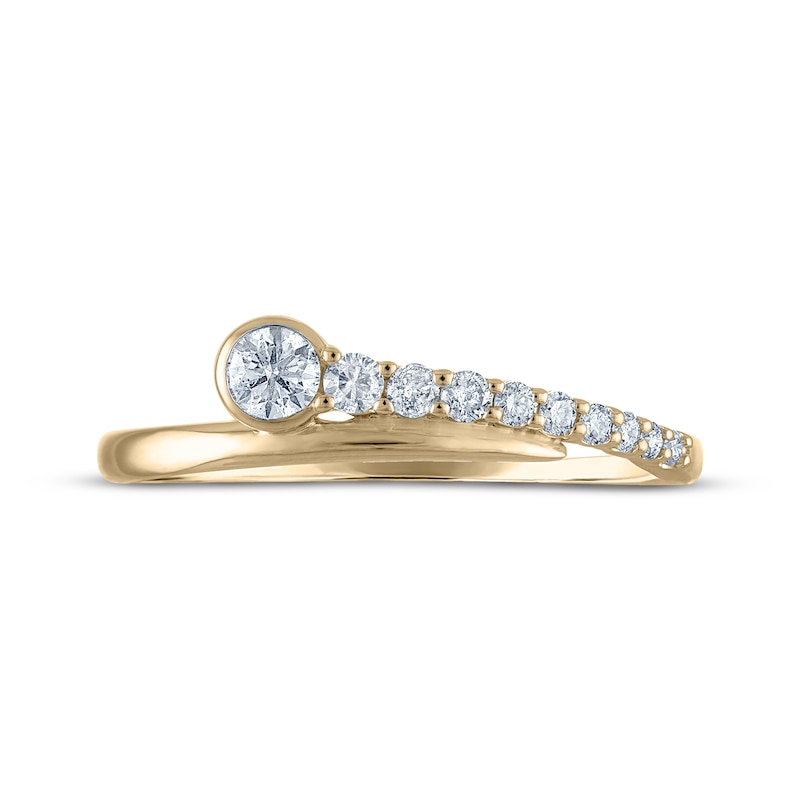 Main Image 3 of Milestones Diamond Bypass Anniversary Ring 1/4 ct tw 14K Yellow Gold