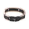 Thumbnail Image 2 of Men's Diamond Accent Cross Bracelet Black & Rose Ion-Plated Stainless Steel 8.5&quot;