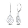 Thumbnail Image 1 of Multi-Diamond Teardrop Dangle Earrings 1/4 ct tw Sterling Silver