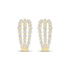 Thumbnail Image 2 of Lab-Grown Diamonds by KAY Three-Row Split Huggie Hoop Earrings 2 ct tw 14K Yellow Gold