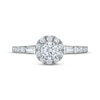 Thumbnail Image 3 of Round-Cut Diamond Halo Engagement Ring 3/4 ct tw 10K White Gold