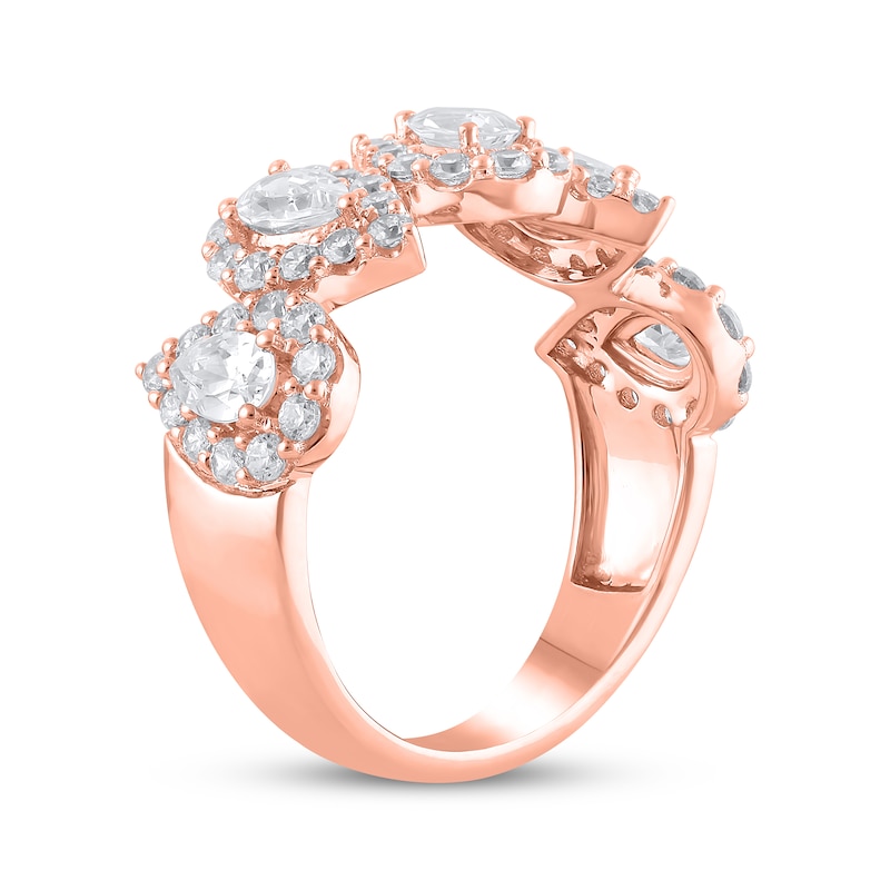 Main Image 2 of Pear-Shaped Diamond Anniversary Band 1-1/2 ct tw 14K Rose Gold