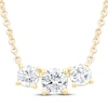 Thumbnail Image 0 of Lab-Created Diamonds by KAY Three-Stone Necklace 1-1/2 ct tw 14K Yellow Gold 18"