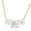 Thumbnail Image 1 of Lab-Created Diamonds by KAY Three-Stone Necklace 1-1/2 ct tw 14K Yellow Gold 18"