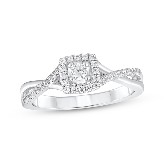 Round-Cut Diamond Engagement Ring 1/4 ct tw 10K White Gold