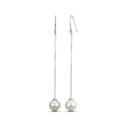 Cultured Pearl Dangle Earrings Sterling Silver