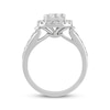 Thumbnail Image 3 of Round-Cut Diamond Cushion Halo Engagement Ring 1 ct tw 14K White Gold