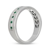 Thumbnail Image 2 of Neil Lane Men's Natural Emerald & Diamond Wedding Band 1/6 ct tw 14K White Gold