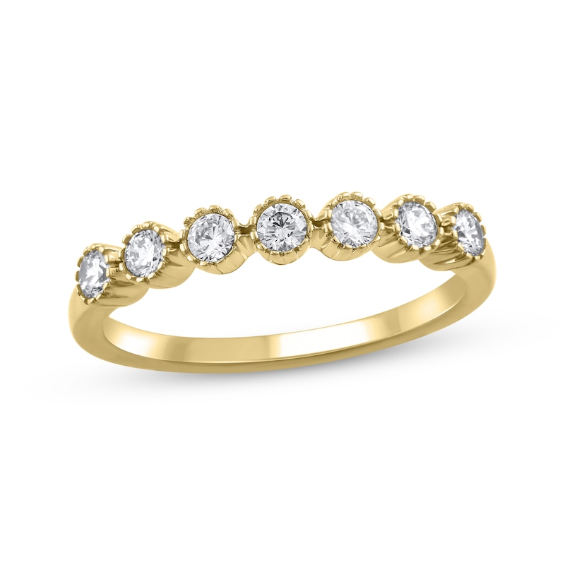 Main Image 1 of Round-Cut Diamond Anniversary Ring 1/3 ct tw 10K Yellow Gold