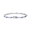 Thumbnail Image 1 of Oval-Cut Tanzanite & Infinity Link Bracelet Sterling Silver 7.25&quot;