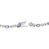 Thumbnail Image 3 of Oval-Cut Tanzanite & Infinity Link Bracelet Sterling Silver 7.25&quot;