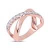 Thumbnail Image 2 of Diamond Crisscross Orbit Ring 1/2 ct tw 14K Rose Gold