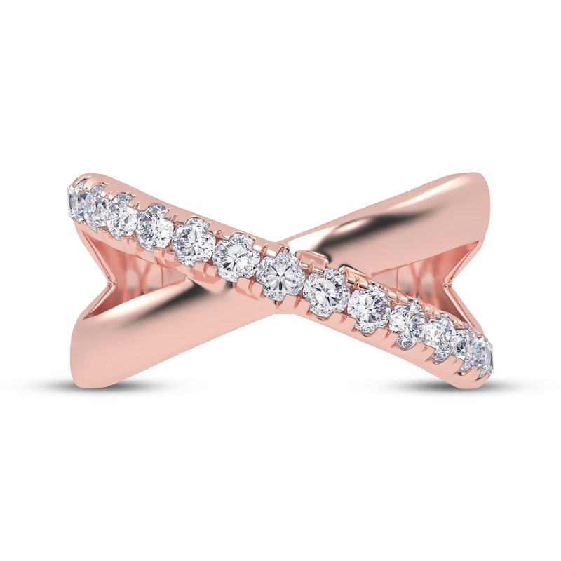 Main Image 3 of Diamond Crisscross Orbit Ring 1/2 ct tw 14K Rose Gold