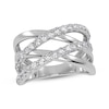 Thumbnail Image 1 of Diamond Multi-Row Crisscross Ring 1/2 ct tw 14K White Gold