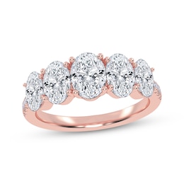 KAY Lab-Grown Diamonds Oval-Cut Graduating Ring 2 ct tw 14K Rose Gold