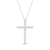 Thumbnail Image 1 of Lab-Grown Diamonds by KAY Cross Necklace 2 ct tw 14K White Gold 18&quot;