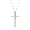 Thumbnail Image 2 of Lab-Grown Diamonds by KAY Cross Necklace 2 ct tw 14K White Gold 18&quot;