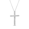 Thumbnail Image 3 of Lab-Grown Diamonds by KAY Cross Necklace 2 ct tw 14K White Gold 18&quot;