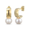 Thumbnail Image 1 of Freshwater Cultured Pearl Hoop Earrings 18K Yellow Gold-Plated Sterling Silver