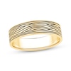 Thumbnail Image 1 of Men's Etched-Pattern Wedding Band 10K Yellow Gold 6mm