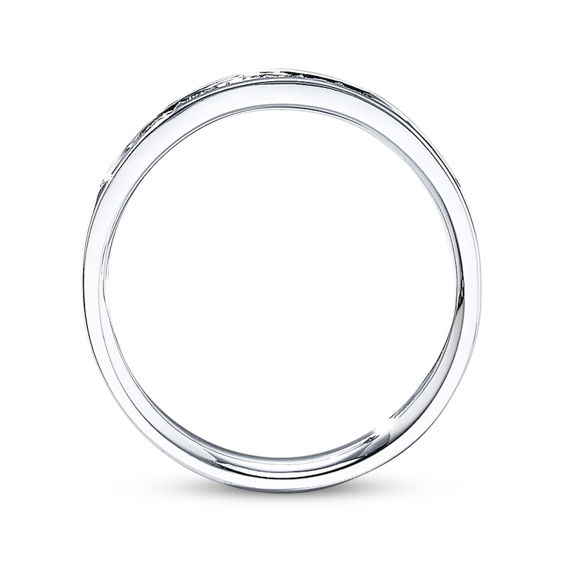 Main Image 3 of Diamond Wedding Band 1/4 ct tw Princess-cut 10K White Gold