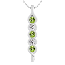 Color Stone Family Peas In A Pod Necklace