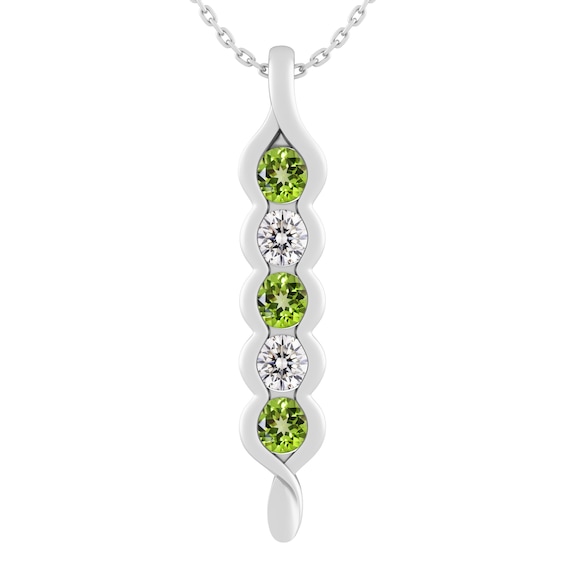 Birthstone Family & Mother's Peas In A Pod Necklace (2-5 Stones)