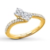 Thumbnail Image 3 of Ever Us Two-Stone Ring 3/4 ct tw Diamonds 14K Yellow Gold