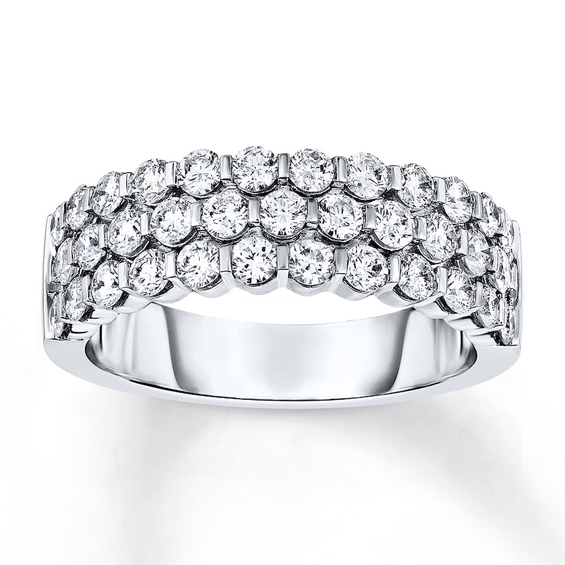 Main Image 1 of Diamond Anniversary Band 1-1/6 ct tw Round-cut 14K White Gold