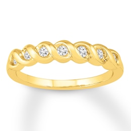 Diamond Anniversary Band 1/4 ct tw Round-cut 10K Yellow Gold