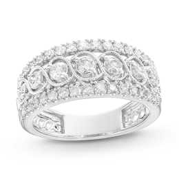 Diamond Anniversary Band 1 ct tw Round-cut 10K White Gold