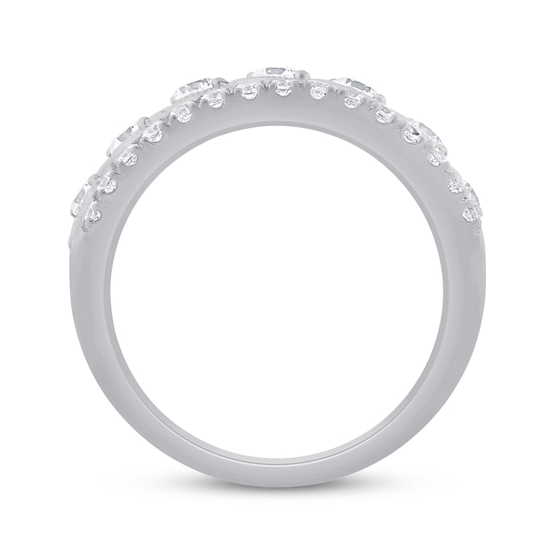 Main Image 3 of Diamond Anniversary Band 1 ct tw Round-cut 10K White Gold