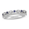 Thumbnail Image 1 of Neil Lane Diamond & Blue Sapphire Anniversary Ring 1/4 ct tw 14K White Gold