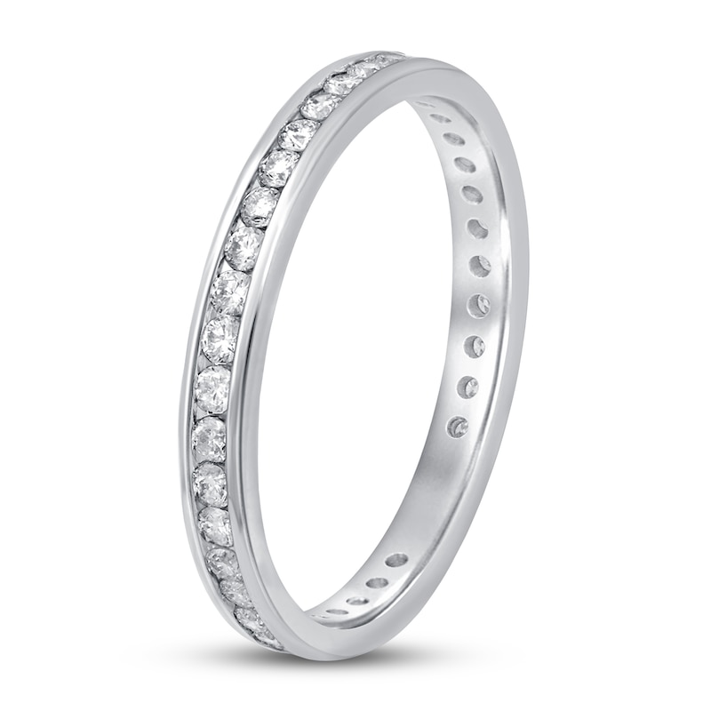 Main Image 2 of Diamond Anniversary Eternity Band 1/2 ct tw Round-cut 14K White Gold